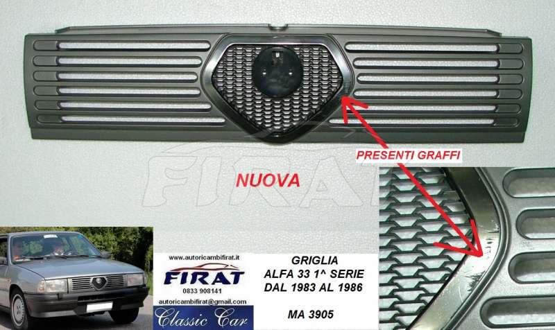 GRIGLIA ALFA 33 83 - 86 GRIGLIA ALFA 33 83 - 86